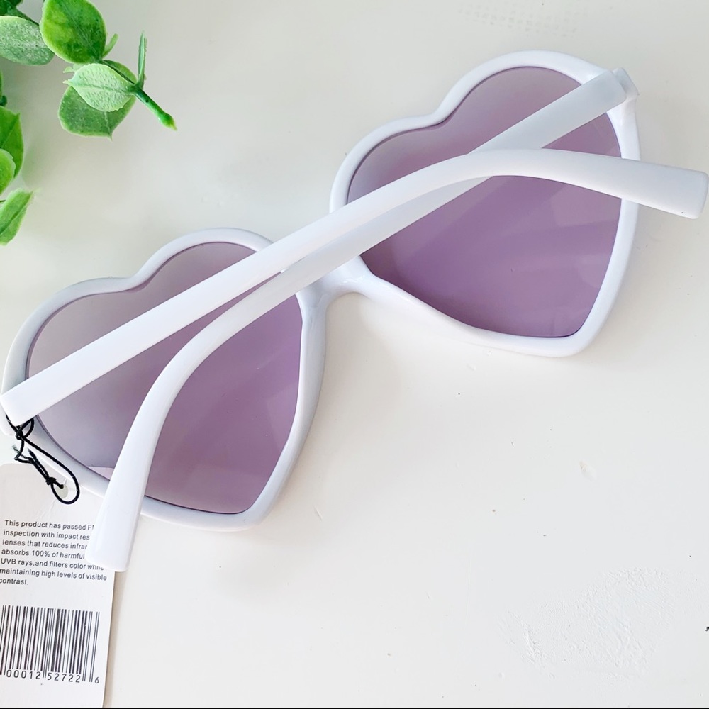 White Heart Sunglasses - Picture 3 of 6